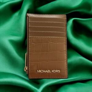 Michael Kors Croc Embossed Card Holder